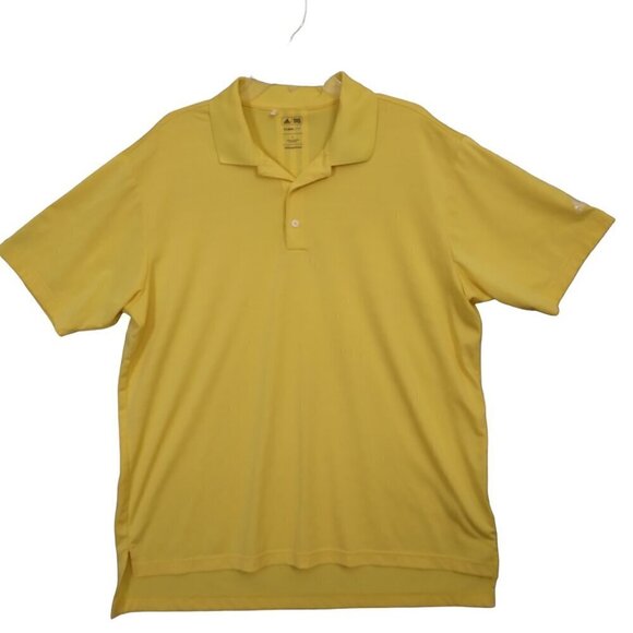 ADIDAS | Climalite Men's Golf Shirt Yellow | Size L - Picture 1 of 9